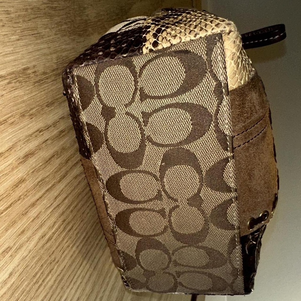 Patchwork Brown Designer Shoulder Bag - image 3